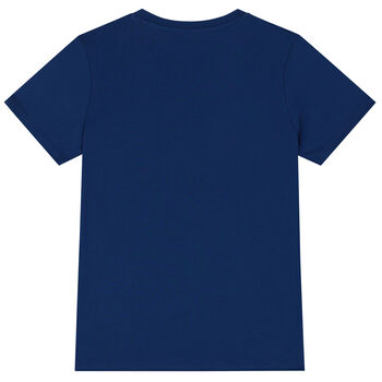 Boys Navy Blue Logo T-Shirt