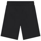 Boys White & Black Logo Shorts Set, 1, hi-res
