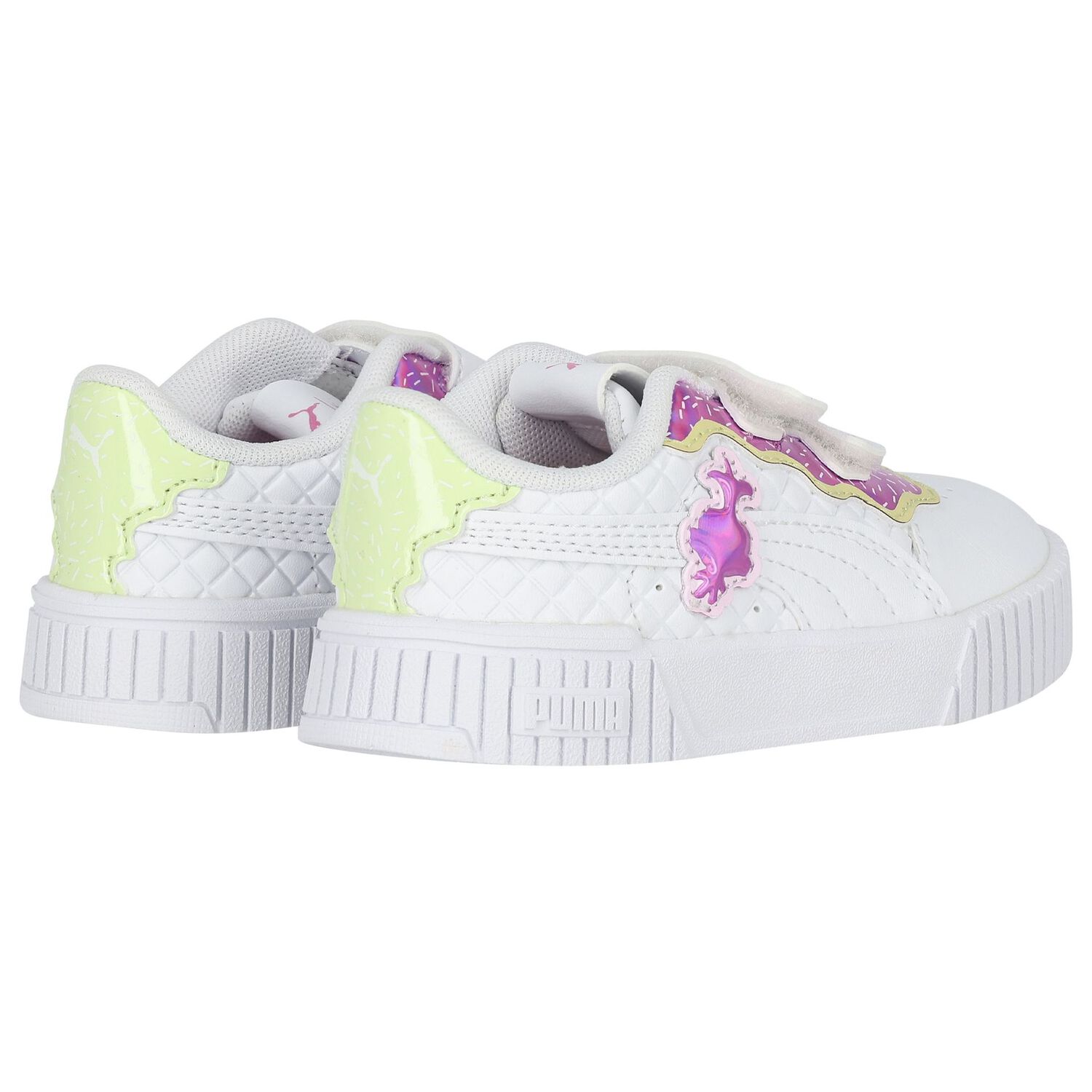 Younger Girls White & Pink Trolls Carina 2.0 Trainers, 1, hi-res image number null