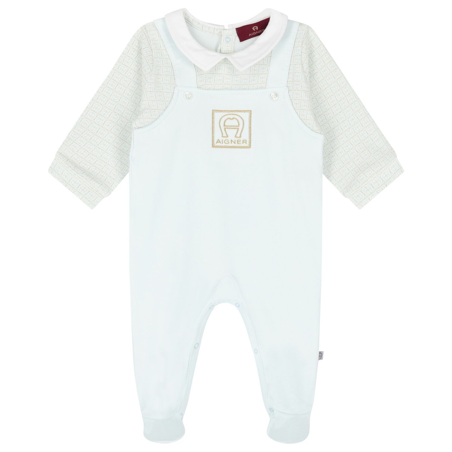 افرول اولاد بالشعار باللون الأزرق للأطفال, 2, hi-res