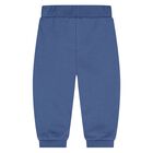 طقم بدلة رياضية للأولاد الصغار باللون الأزرق والأبيض والبيج (3 قطع), 1, hi-res