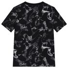 Boys Black Logo T-Shirt, 1, hi-res