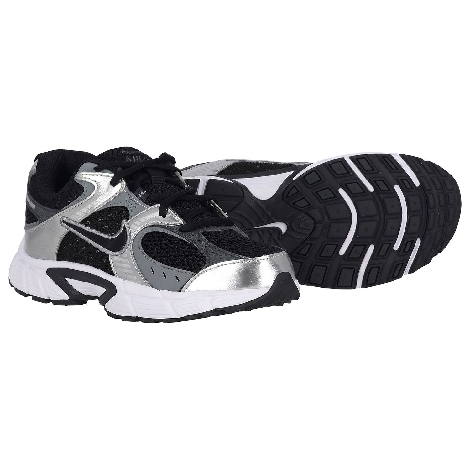 Black & Silver V5 Rnr Bg Trainers, 1, hi-res