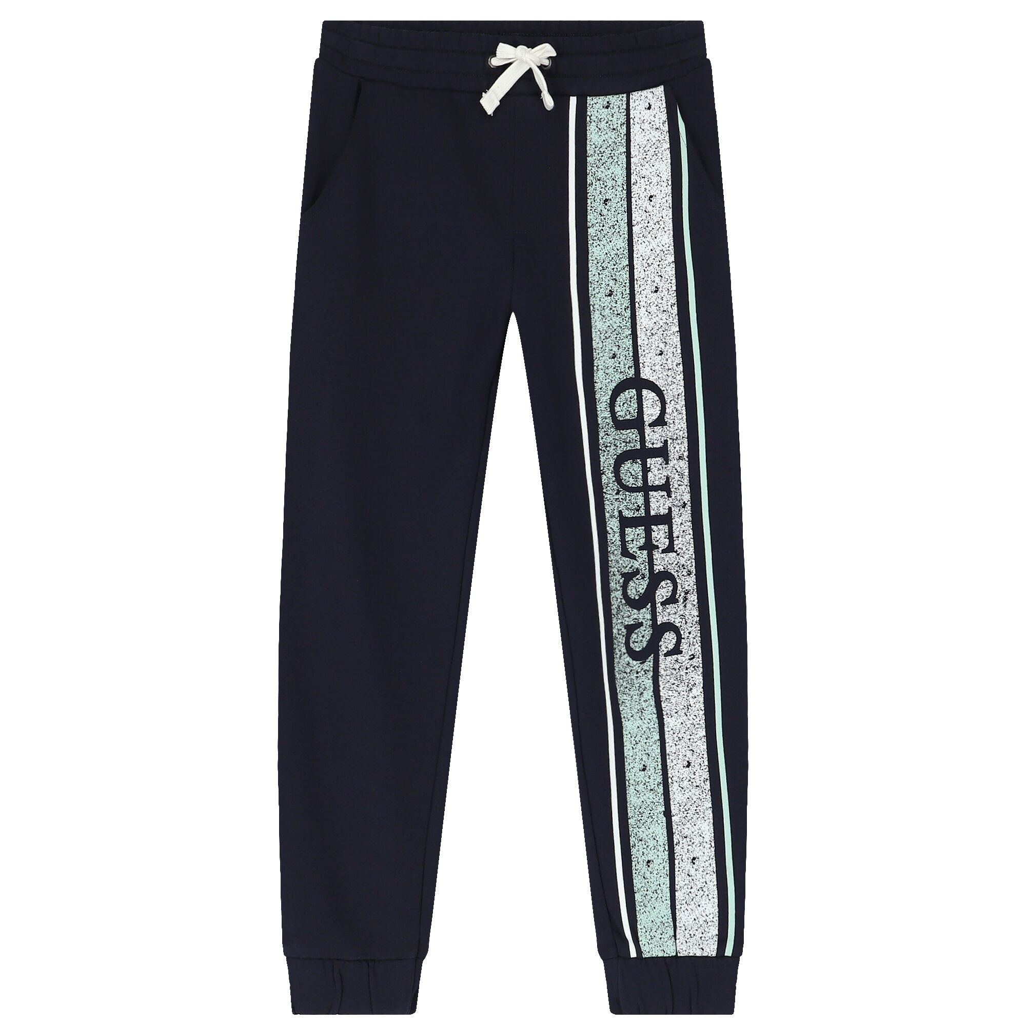 Guess Boys Navy Blue Logo Joggers Junior Couture