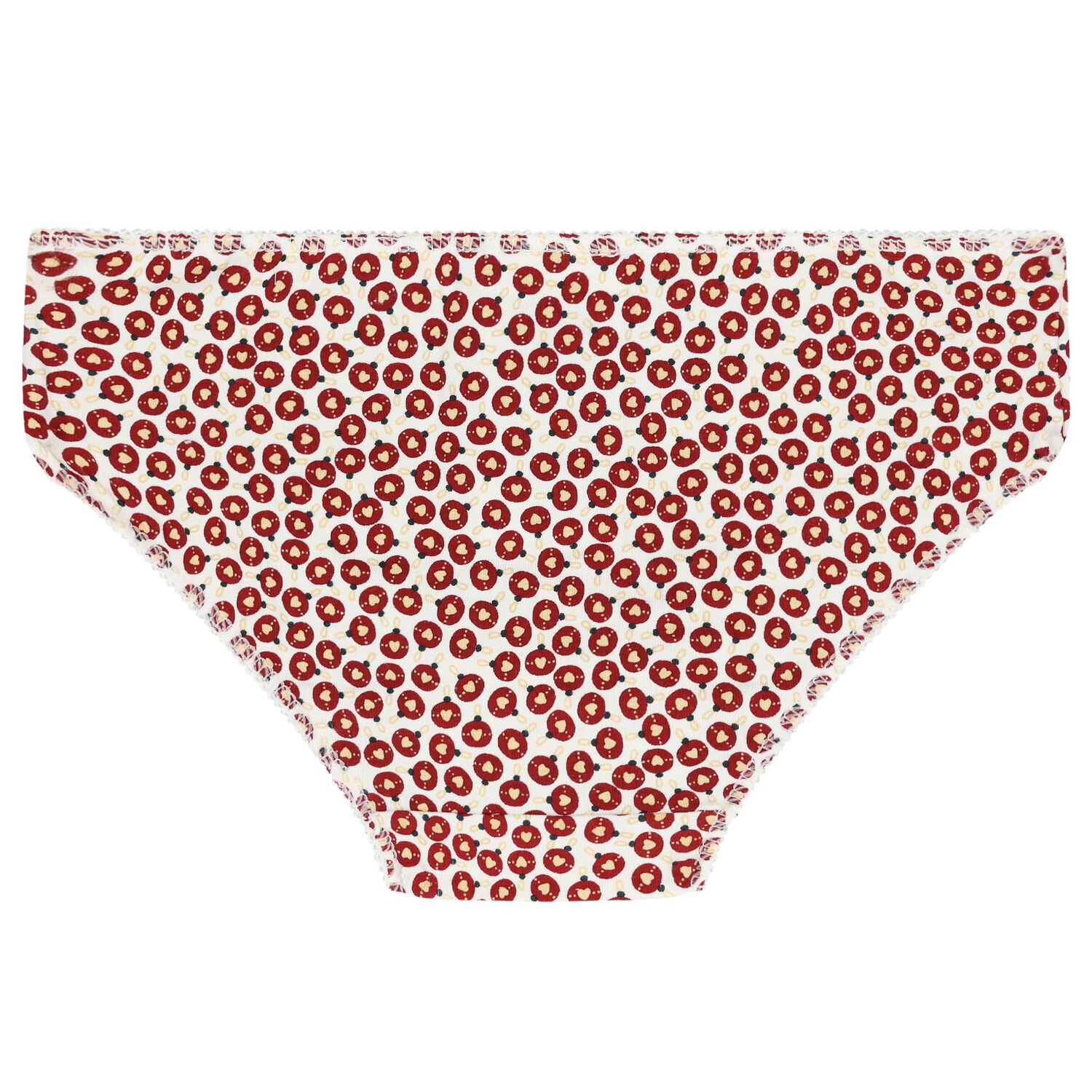 Girls Red & White Briefs (4 Pack), 2, hi-res image number null
