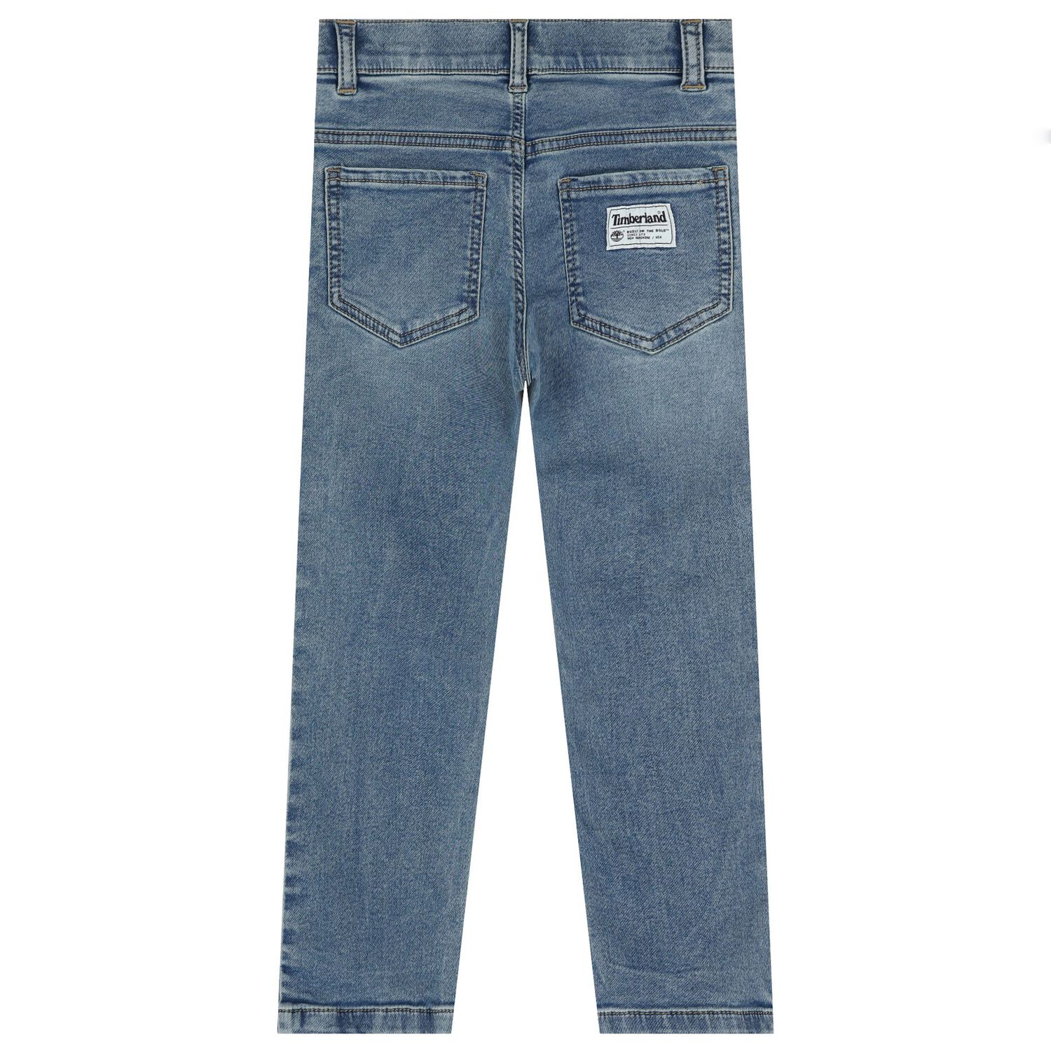 Boys Blue Denim Logo Jeans, 1, hi-res image number null