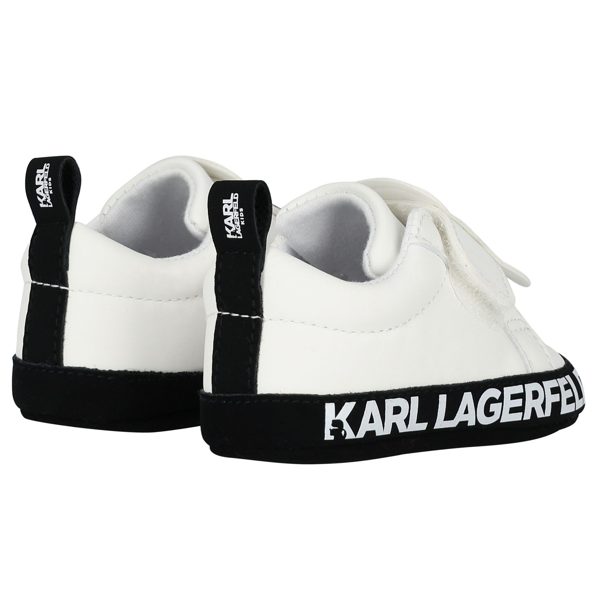 KARL LAGERFELD White Ikonik Baby Pre Walker Shoes | Junior