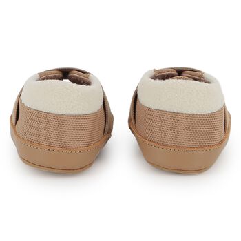 Baby Boys Beige Logo Canvas Pre Walker Shoes