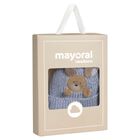 Baby Boys Blue Puppy Knitted Hat & Socks Set, 3, hi-res