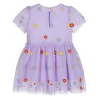 Younger Girls Purple Flower Dress, 1, hi-res