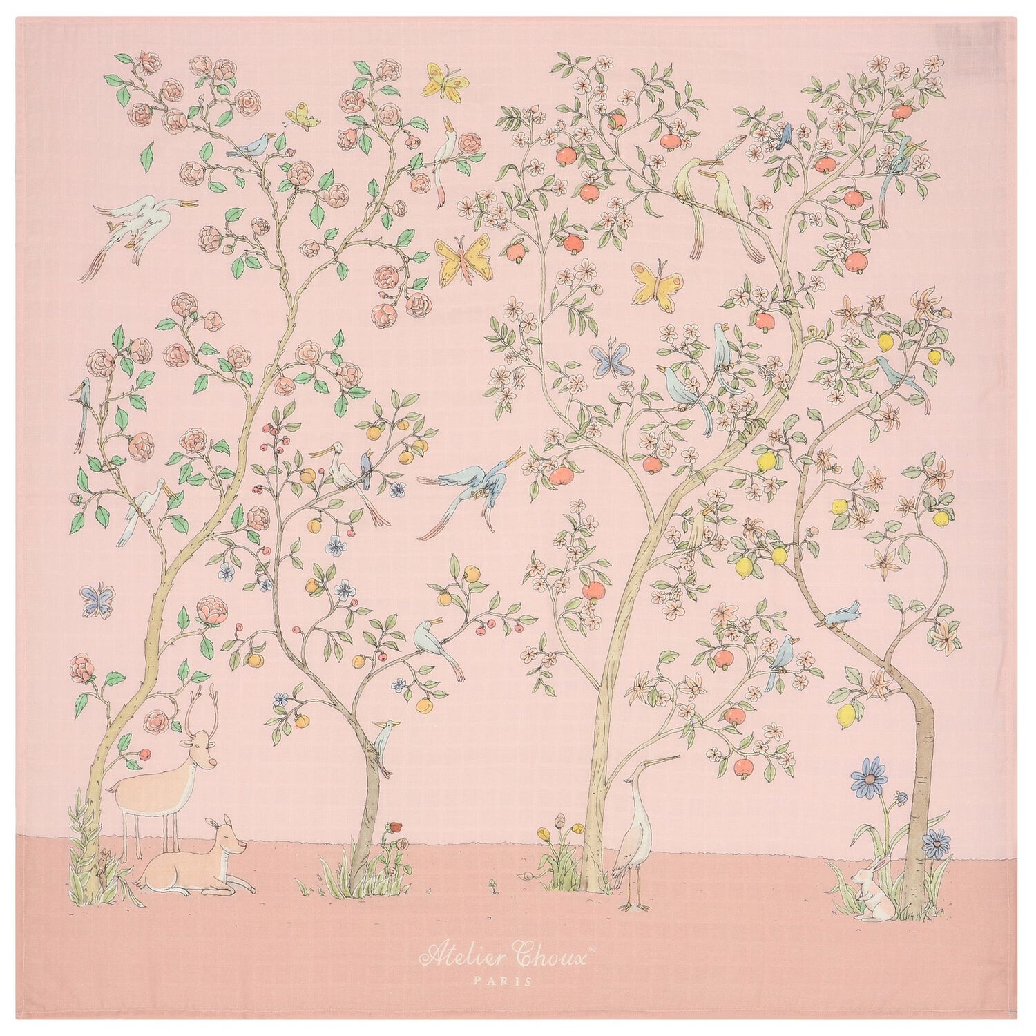 In Bloom Pink Baby Girls Swaddle Carré Blanket, 1, hi-res image number null