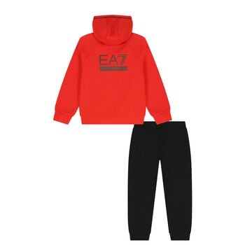 Boys Red & Black Logo Tracksuit