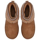 Girls Chestnut Brown Classic Ultra Mini Suede Boots, 1, hi-res