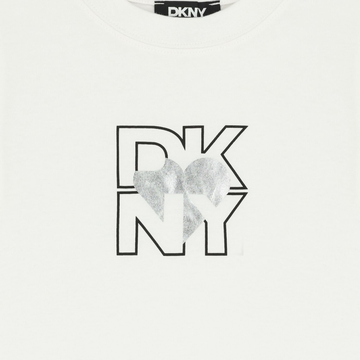 تيشيرت بنات بالشعار باللون الابيض , 2, hi-res