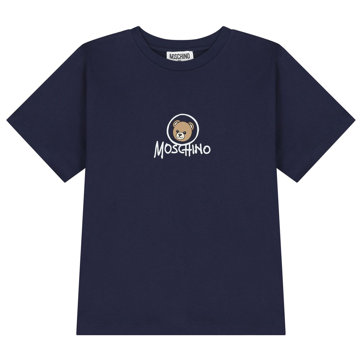 Navy Blue Teddy Bear Logo Long Sleeve Top, 2, hi-res