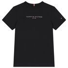 Boys Black Logo Shorts Set, 1, hi-res