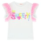 Girls White Ruffled Top, 1, hi-res