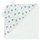 Baby Boys White & Blue Logo Babygrow Set, 1, hi-res