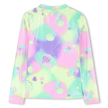 Girls Multi-Coloured Sea Shell Rash Vest