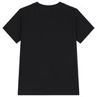 Boys Black Logo T-Shirt, 1, hi-res