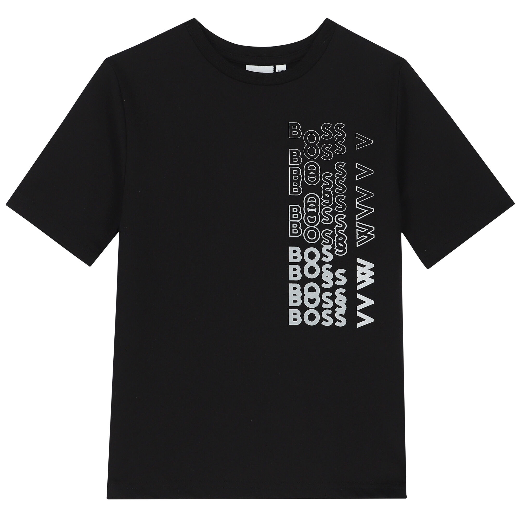 BOSS Boys Black Logo T Shirt Junior Couture USA