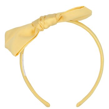 Girls Yellow Bow Headband