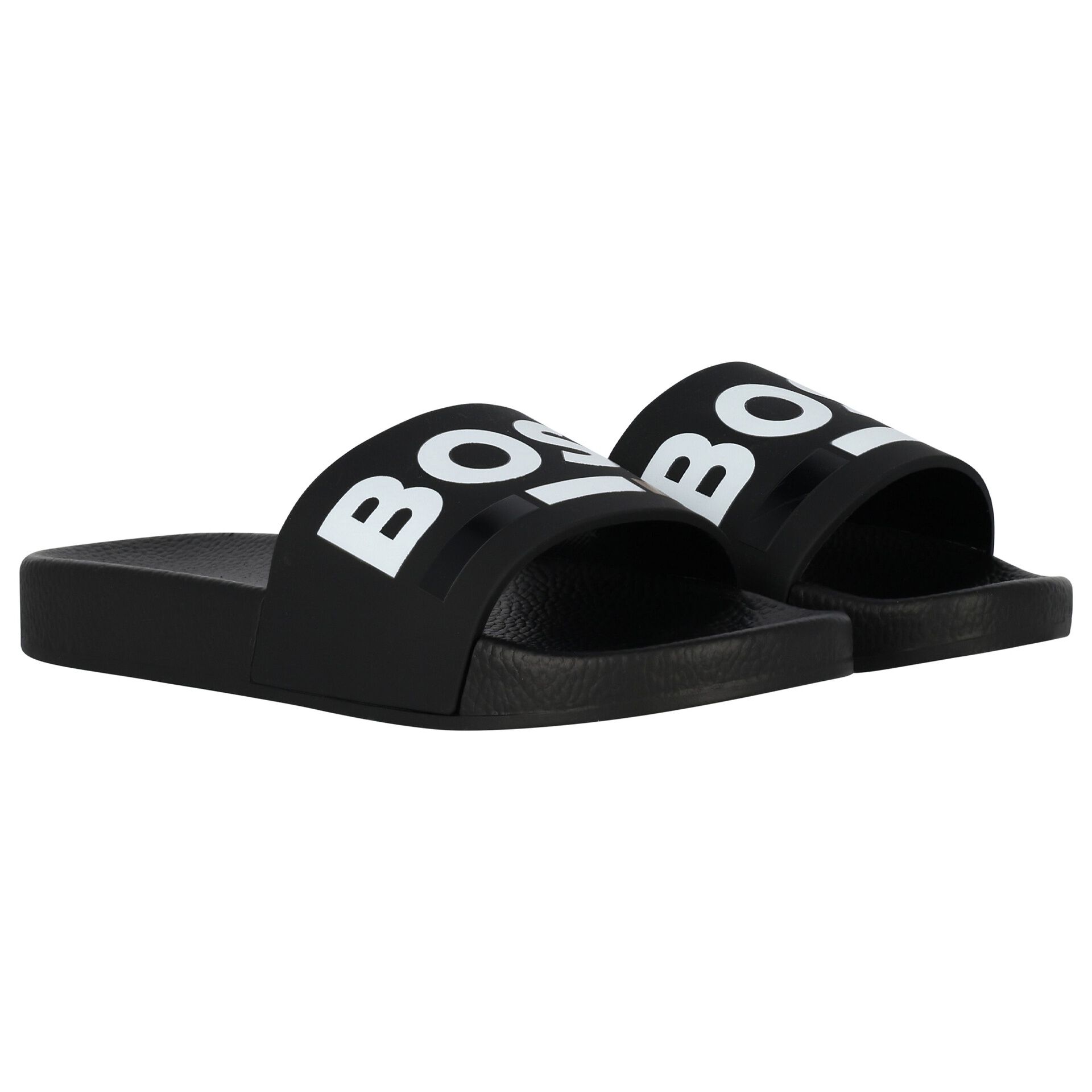BOSS Boys Black Logo Sliders Junior Couture Bahrain