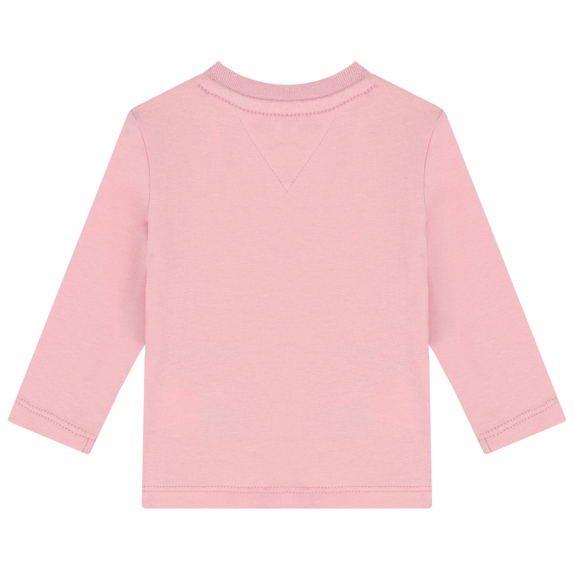 Tommy Hilfiger Pink Logo Long Sleeve Top Junior Couture