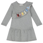 Girls Grey Sweater Dress, 1, hi-res