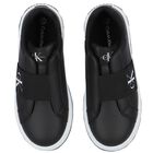 Black Logo Trainers, 2, hi-res
