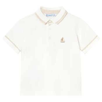 Younger Boys Ivory Boat Polo Shirt