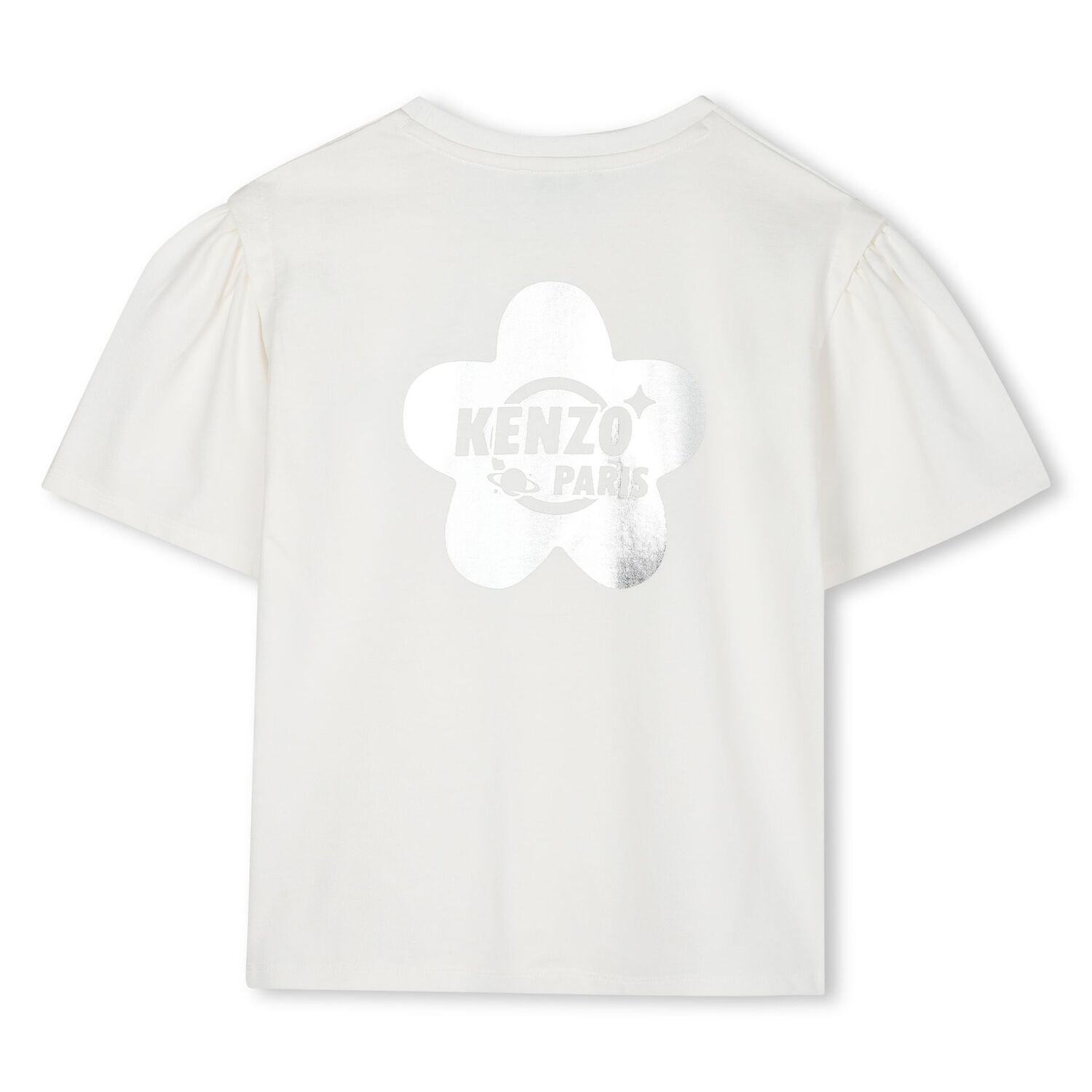 Girls White Logo T-Shirt, 1, hi-res