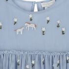 Girls Blue Horse Tulle Dress, 1, hi-res