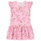 Girls Pink Logo Cherry Blossom Dress, 1, hi-res