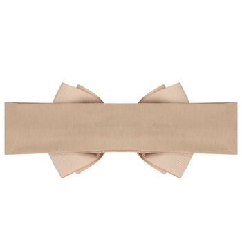 Baby Girls Beige Bow Headband