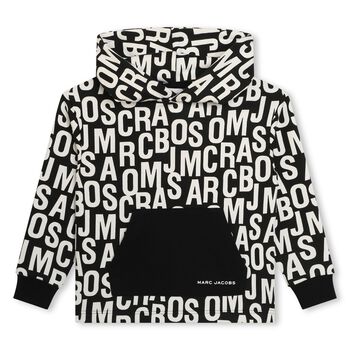 Black & White Logo Hooded Top