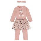 Baby Girls Pink Leggings Set, 1, hi-res
