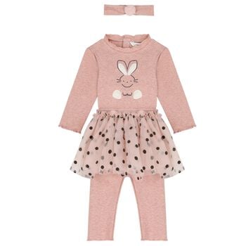 Baby Girls Pink Leggings Set