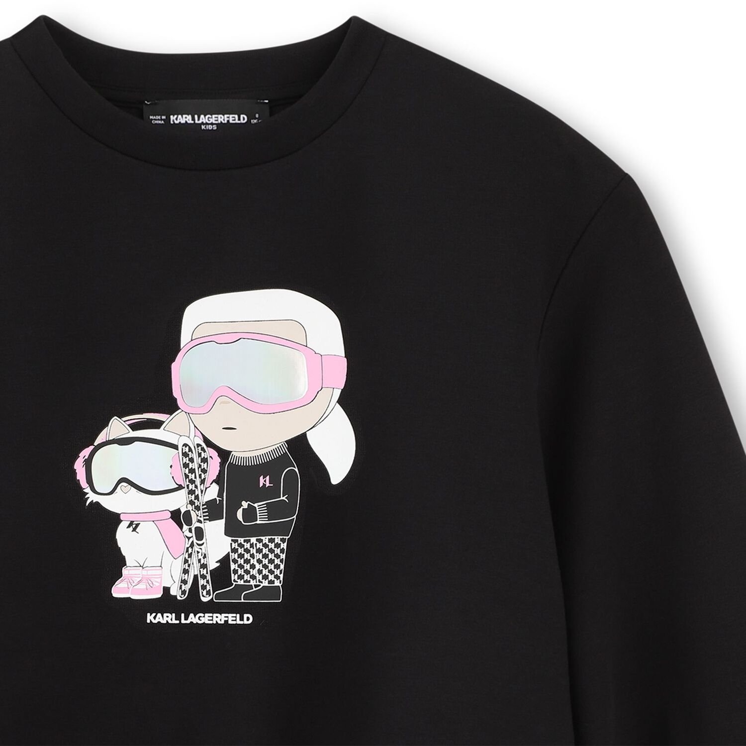 Girls Pink Choupette Logo Sweatshirt, 1, hi-res