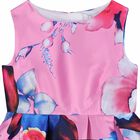 Girls Pink Printed Dress, 1, hi-res