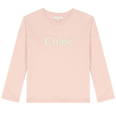 Girls Pale Pink Logo T-Shirt