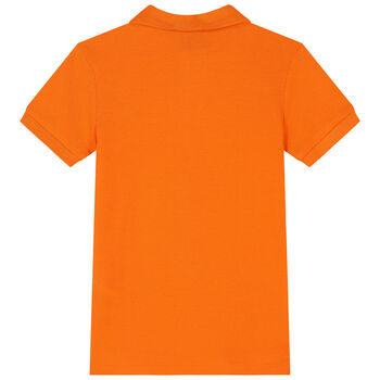 Boys Orange Logo Polo Shirt