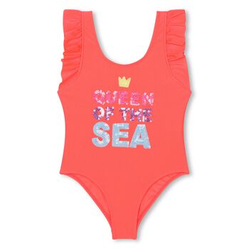 Girls Coral Sequins Swimsuit