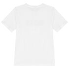 Boys White Logo T-Shirt, 2, hi-res