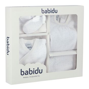 Boys White & Blue Stars Baby Gift Set