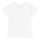 Younger Girls White & Pink Elephant T-Shirt, 1, hi-res