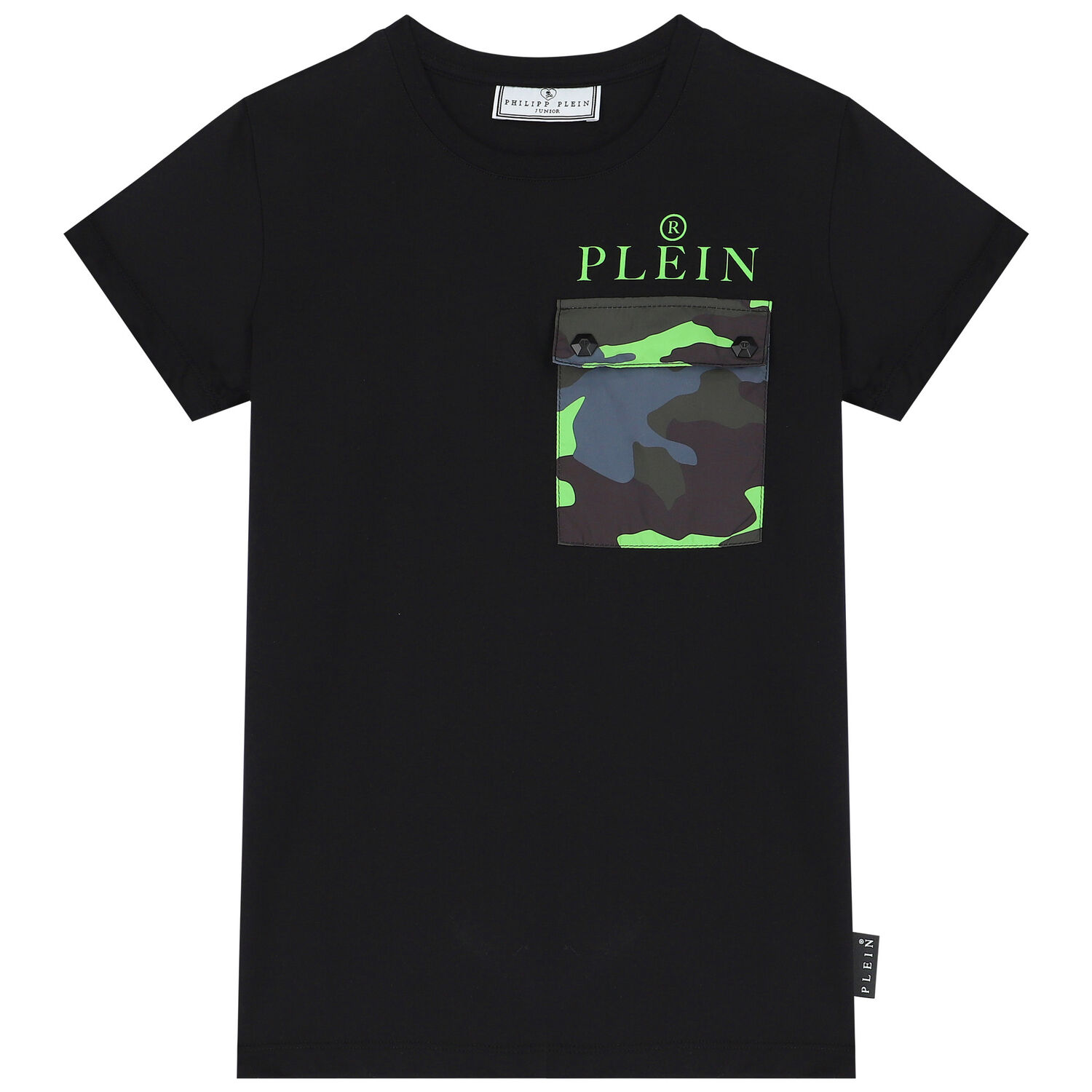 تيشيرت بالشعار باللون الأسود للأولاد, 1, hi-res image number null