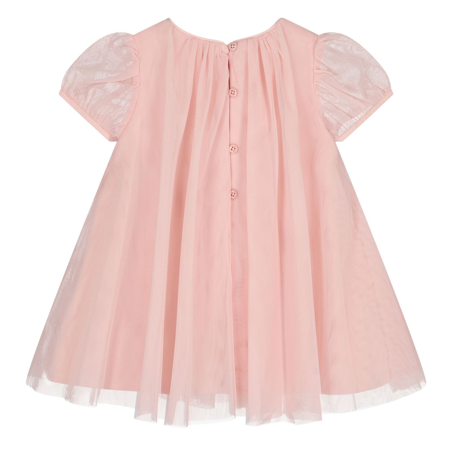 Younger Girls Pink Tulle Dress Set, 1, hi-res