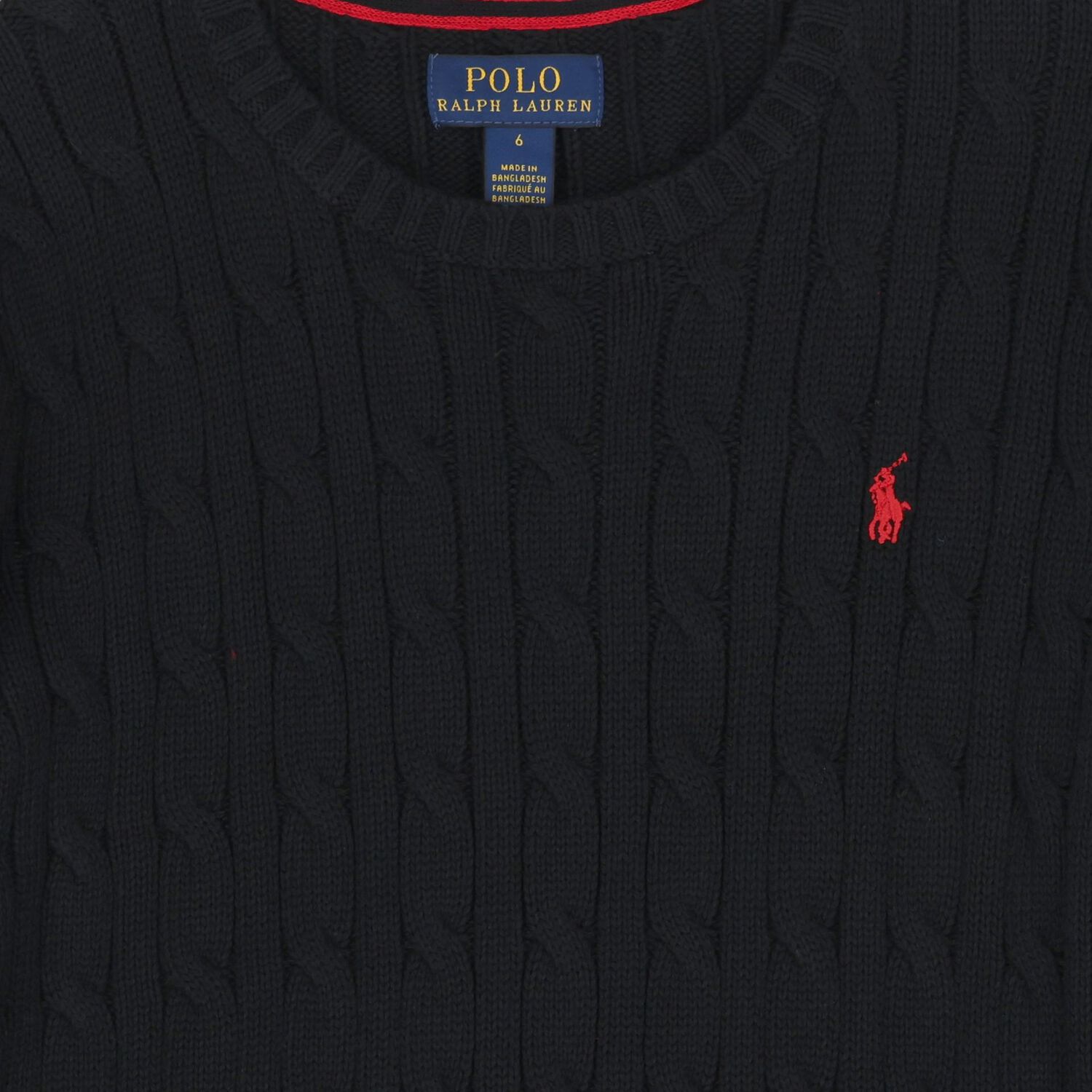 Boys Black Logo Cable Knit Jumper, 1, hi-res image number null