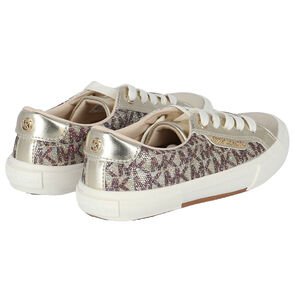 Girls Gold Logo Trainers